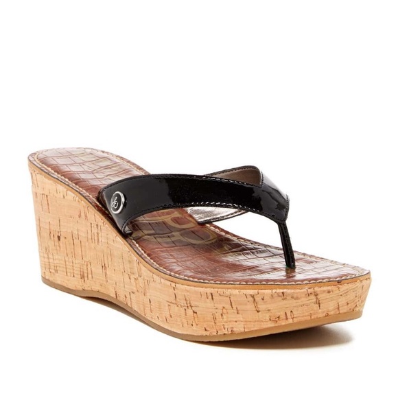sam edelman cork wedge sandals